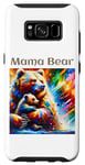 Coque pour Galaxy S8 Art animalier coloré de maman ours et de son petit