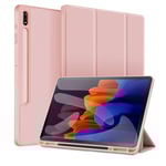 Fodral till Samsung Galaxy Tab S7 Plus, Rosa Rosa