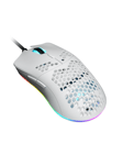 Keiryō RGB - Matt White - Gaming Mus - Optisk - 6 knapper - Hvid med RGB-LED lys