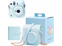 Loveinstant 2In1 Fodral Etui Fodral För Fuji Instax Mini 12 + Album För 64 Foton / Blå