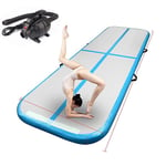 YIDPU Tumbling Mats,300x100cm Inflatable Gymnastic Mat,Thickness 10cm,with Electric Air Pump and Repair Materials,Suitable for Gym/yoga/taekwondo/children/sports,10.5kg,C