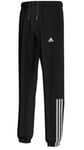 Adidas Joggers Boys 5-6y Black Woven Sweatpants 3 Stripe Ess Climalite Bottoms