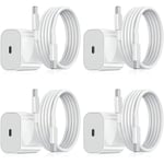 Laddare för iPhone - Snabbladdare - Adapter + Kabel 20W White one size