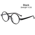 Läsglasögon Presbyopia Glasögon SVARTA STYRKAN +3.50 black Strength +3.50-Strength +3.50