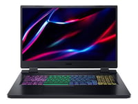 Acer Nitro 5 AN517-55 - Intel Core i5 - 12450H / jusqu'à 4.4 GHz - ESHELL - GeForce RTX 4050 - 8 Go RAM - 512 Go SSD SED - 17.3" IPS 1920 x 1080 (Full HD) @ 144 Hz - Wi-Fi 6 - Noir vitreux - clavier : Français