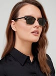 Ray-Ban Clubmaster Sunglasses - Shiny Black , Black, Women