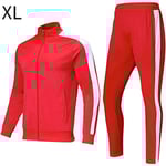 Herrsportkläder Set Sport Gym Träning Kläder Sportkläder Set med Full Zip Herr XL