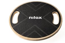 Nilox Power Balance Board, tablette proprioceptive en bois durci, antidérapante et anti-trace, repose-pieds rotatifs pour renforcer les muscles et la coordination