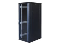 19" Kommunikationsskåp Toten, System G, 32U, 600X800, Glasdörr, Perforerad Bakdörr, Upp Till 800Kg, Svart / G6.6832.9801 / 19-G6832gp