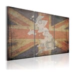 Arkiio Tavla Karta Över Storbritannien Triptych A3-N2101-DKXA