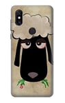 Cute Cartoon Unsleep Black Sheep Case Cover For Xiaomi Mi Mix 3