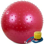 Knottrig Gymboll med pump Ø 65 cm - Rosa