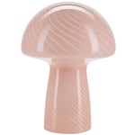 Bahne Mushroom Bordlampe XL 32 cm, Rose Glass