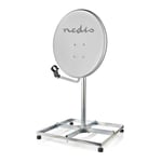 Nedis Satellitt Balkong Stand | mast lengde: 0.75 m | Maksimum oppvaskstørrelse: 90.0 cm | Bunnplatens størrelse: 4 x 30 x 30 cm | Stål | Sølv