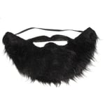 Let's Party Fake Black Beard False Moustache Elasticated Halloween Party Prom Props - Black Sturdy and Cost-Effective Useful and Practical