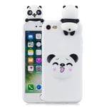 iPhone SE 2022 / 2020 / 8 / 7 Fleksibelt Plastdeksel - 3D Panda