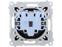 Kontakt-Simon Simon 54 Schuko socket with shutters (module) 16A 250V quick couplings black mat DGSz1CZ.01/49