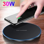 30W Metal Wireless Charger Charging Mat For Samsung Z Flip4 S23 S22 Note20 10 9