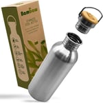 Bambaw Stainless Steel Water Bottle | 1 Litre Water Bottle | Non Insulated Wall