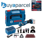 Bosch 18v Professional GOP 18V-34 Cordless Multitool Starlock Lboxx + Accessory
