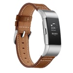 Äkta Läderarmband Fitbit Charge 2 Brun