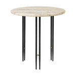 GUBI IOI soffbord o50 cm Svart-mässing-rippled beige