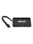 Tripp Lite USB C Adapter Converter 4K w/ HDMI Gigabit Ethernet USB-A Hub & PD Charging Thunderbolt 3 Compatible w/ Storage Cable - docking station - USB-C 3.1 - HDMI