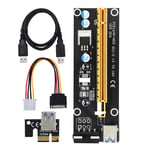 Adaptateur de carte de mineur PCI-E 1x à 16x, usb 3.0, câble de données, Kit de câble d&#39;alimentation, pcie PCI Express BTC