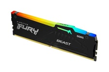 Kingston FURY Beast RGB - 8GB - DDR5 RAM - 5200MHz - DIMM 288-PIN - On-die ECC - CL36
