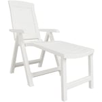 Vidaxl - Chaise longue blanc plastique White