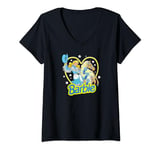 Womens Barbie - Retro Western Cowgirl With Horse And Heart V-Neck T-Shirt