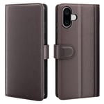 iPhone 16 Plus Fodral Premium Äkta Läder Brun