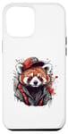 iPhone 14 Pro Max Funny Cool Cap Urban Red Panda Street Art Case