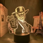 Led Night Light-3d Illusion Light - Game Red Dead Redemption 2 Gift Acrylic 3d Lamp for Game Room Decor Nightlight RDR2 Arthur Morgan Figure Kids (Color : 7 colors no remote)