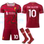 Liverpool F.C. Tröja Nr. 10 MAC ALLISTER Barn & Vuxen Fotbollsutrustning med Strumpor XL