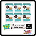 96 Drinks Nescafe Dolce Gusto Coffee Pods Flat White, Creamy Coffee 6 Boxes UK