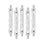 5-pack R7s 118mm 300W 230V - R7s halogen linjärt ljus