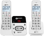 Geemarc Amplidect 295-2 Amplified (30Db) Cordless Twin Pack Telephones - Answeri
