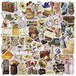 100 st Vintage klistermärken, estetiska Retro Journaling Supplies Kit, söt Cottagecore Scrapbooking klistermärken Retro2-100