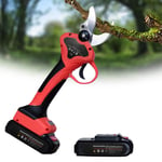 JSBVM Cordless Electric Pruning Shears with 1 Pack Backup Rechargeable 2Ah Lithium Battery Powered Tree Branch Pruner, 35mm (1.4 Inch) Cutting Diameter, 2.5-3.5 Working Hours