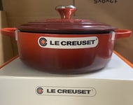 Le Creuset 24cm Signature Cast Iron Risotto Pot  -Cerise (New In Box)