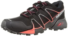 Salomon Speedcross Vario 2 Women's Trail Running Shoes, All surface grip, Foothold, and Protection, Black, 4