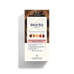 Phyto - Kit Coloration Permanente - 5.3 Châtain Clair Doré - Pigments Végétaux - Sans Ammoniaque - Experts Coloristes - Tenue Longue Durée - Couvre 100% des Cheveux Blancs