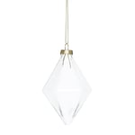 Julgranskulor, fasetterade julkulor av glas med ädelstenslook, 4 st. Ø7 cm, längd 12 cm