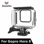 SnowHu 60m boîtier étanche sous-marin pour GoPro Hero 8 coque de protection housse boîtier noir caméra 60M plongée natation GP801