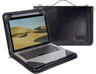 Broonel Black Leather Laptop Case For HP Stream Laptop PC 14s-fq0000sa 14"