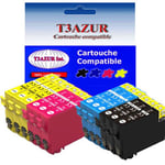 12 cartouches d'encre compatibles pour Epson XP452, XP455 remplace Epson T29XL (29XL) - T3AZUR