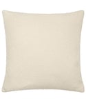 furn. Malham Shearling Fleece Square Feather Filled Cushion - Ivory - One Size