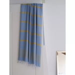 Extra stor Hamamhandduk XXL EGE 160x220 (Blue/mustard yellow)
