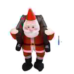 Santa Claus-dräkt, rolig jultomte som rider på uppblåsbar showfest Cosplay-rollspel rekvisita (150-190cm)